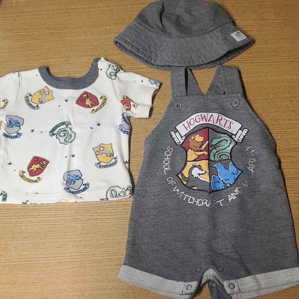 Harry Potter Gray Baby Outfit Set